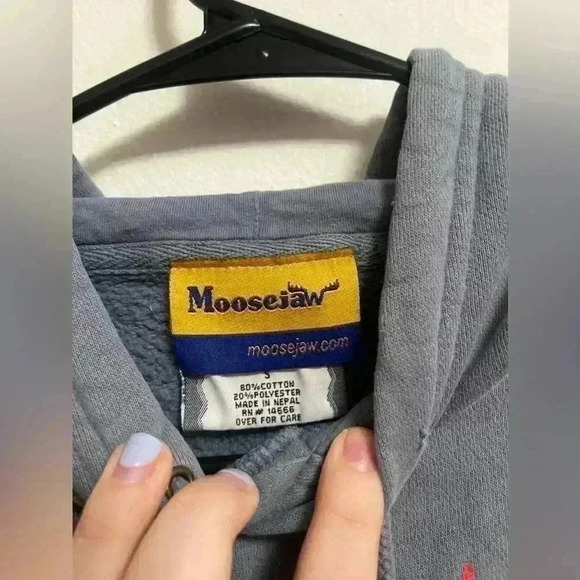 Moosejaw Mountaineering - Unisex Blue/Grey Hooded Sweatshirt - Size Small - Picture 3 of 4